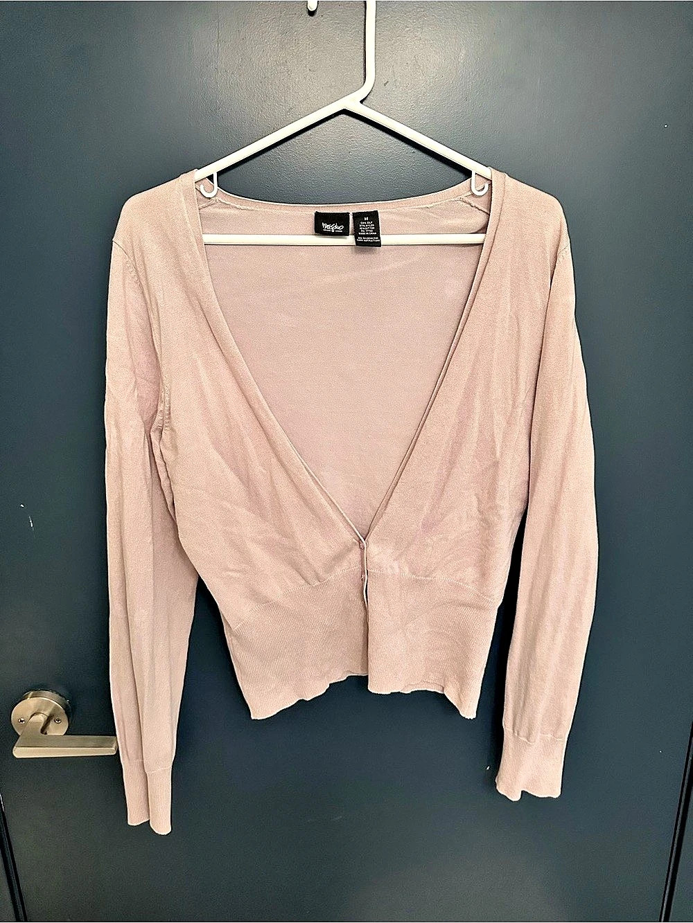 Silk-Cotton Blend Cardigan in Pale Lavender